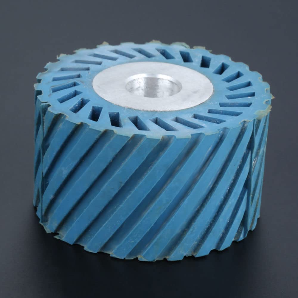 1 Pc 86 * 50mm Solide/Dentelé En Caoutchouc Roue De Contact Meuleuse À Bande Backstand Idler Abrasifs Outils De Polissage Meule De Ponçage, 86x50x20mm Dentelé
