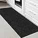 Ottomanson Hallway Runner Rug 2' x 6' Durable Non-Slip Mat with Scraper Pile for Indoor & Outdoor Use - Ideal for Kitchen, Entryway, Patio & Garage - High-Traffic Carpet, Black