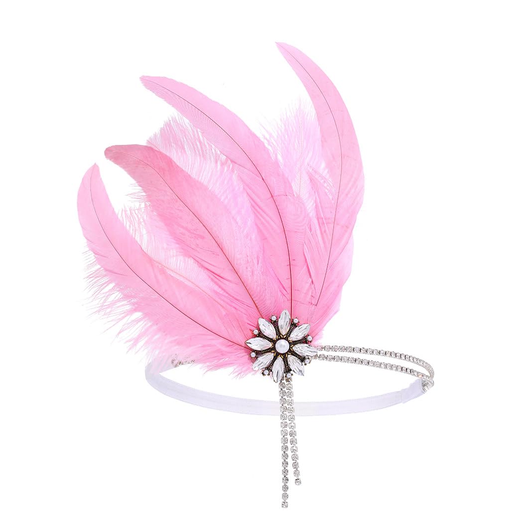 Flapper Hoofdband, jaren 20 hoofddeksel voor dames met kristal en parel Flapper Hoofdband, jaren 20 hoofddeksel voor dames met kristal en parel