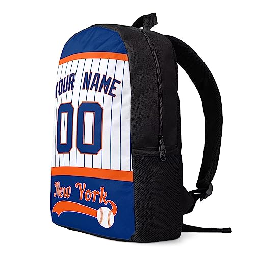 New York Custom Backpack High Capacity,Laptop Bag Travel Bag,Add Personalized Name And Number£¬Gifts For Baseball Fans2