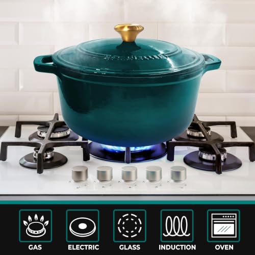 Image of Mueller DuraCast 6 Quart Enameled Cast Iron Dutch Oven Pot with Lid