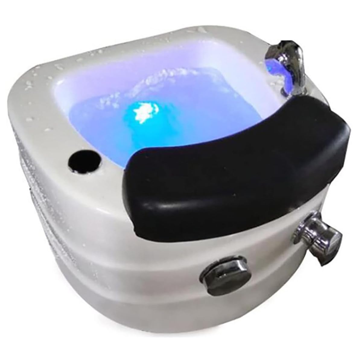 Akrylowa kąpiel do stóp Ogrzewane Spa do stóp Lampa kolorowa Kąpiel do stóp Pedicure Spa do stóp Regulacja ciepła i zimna Miska do pedicure Salon paznokci Pedicure Wanna Kolorowe światło Surfing