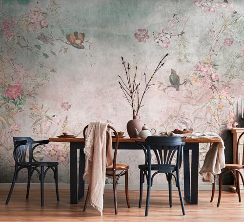 Livingwalls Photo Wallpaper Flowers in Colourful, Grey, Blue - Image 2