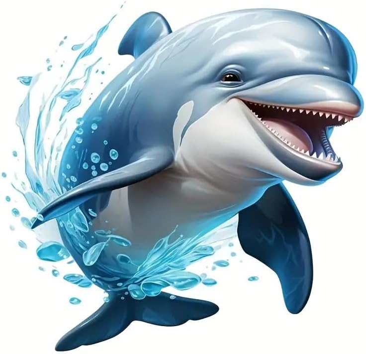 Ocean Whales Toilet Cover Sticker Decals,Sea Ocean Fish Waterproof Toilet Lid Tank Seat Decals Cistern Self-Adhesive Bathroom Wall Sticker