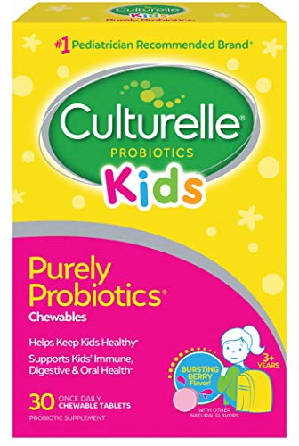 Culturelle Kids Chewable Daily Probiotic for Kids - Natural Berry - Supports Immune, Digestive, and Oral Health - for Age 3+ - Gluten,Dairy,Soy-Free - 30 Count Pack of 2