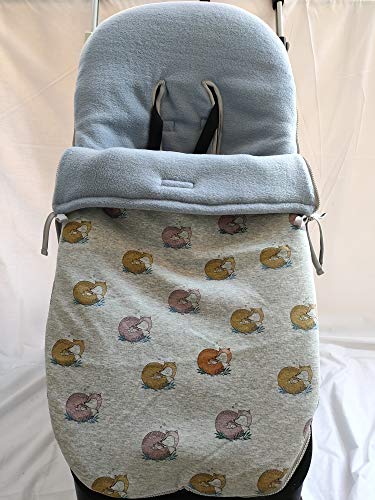 Chancelière universelle moon-bebe poussette coton gris avec rangement - 4