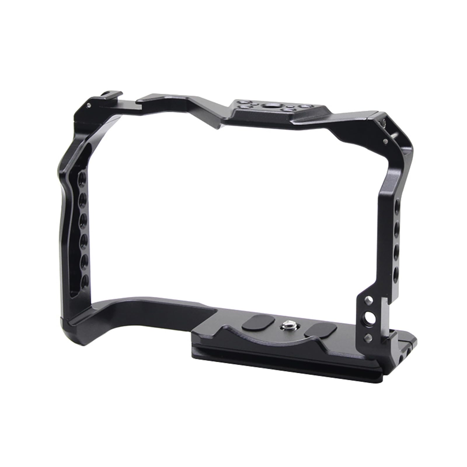 Jaula para cámara réflex digital Moiunt con agujeros roscados de 1/4 y 3/8 más ranuras de zapata fría para flexibilidad de accesorios, jaula de aluminio