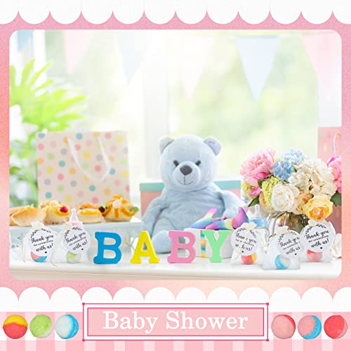 Demissle 60 Sets Bath Bombs Favors Gift Handmade Bulk Bath Bombs Shower Gifts For Guest Gift Set With White Sheer Organza Gift Bags Card For Baby Shower Bridal Shower Wedding Birthday Party #TOP5