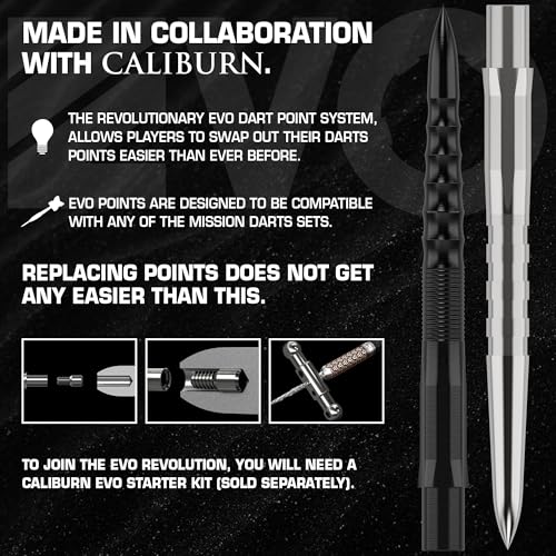 Mission Darts | Caliburn EVO Dart Points | Grooved | Multiple Colours (Silver, 26mm) - Image 6