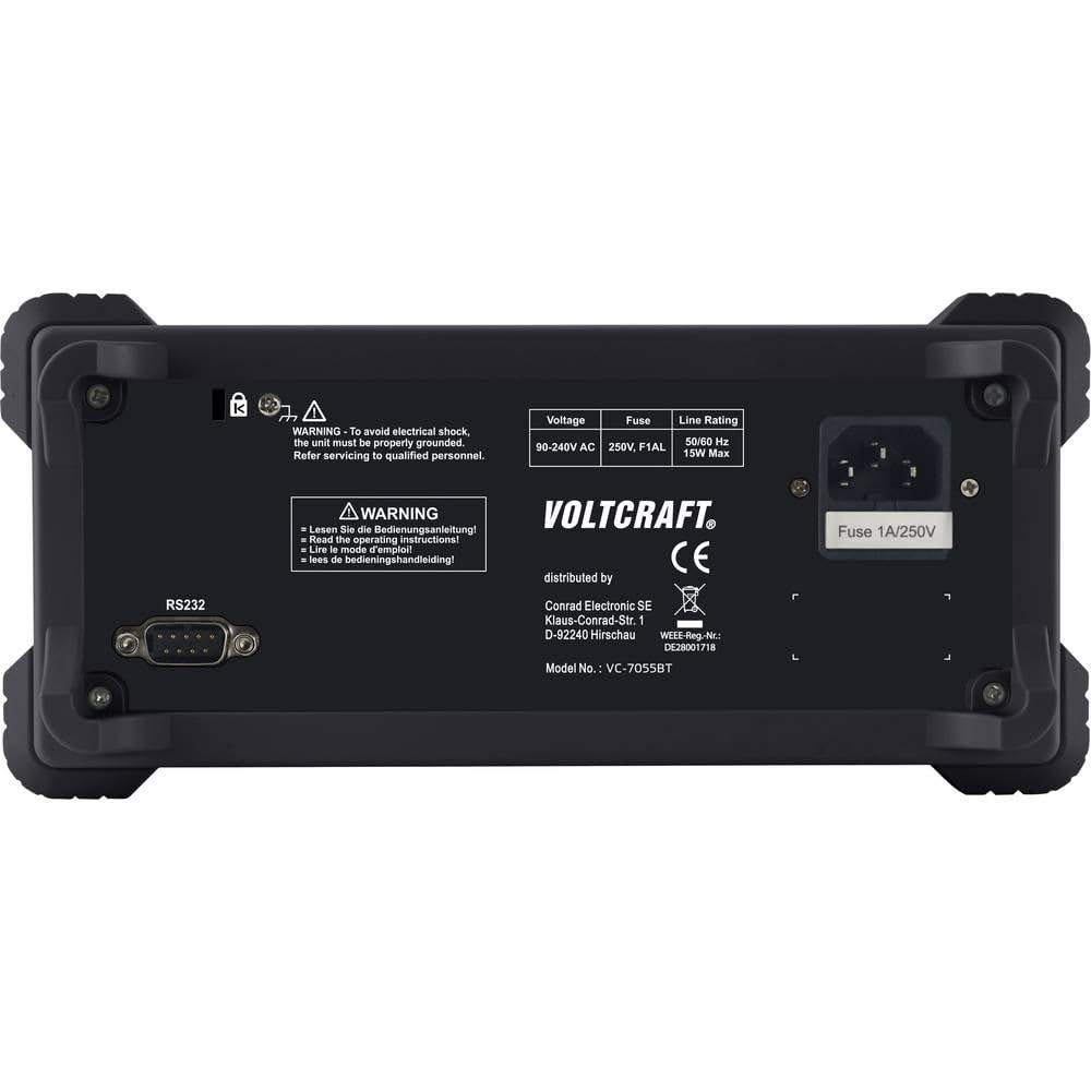 VOLTCRAFT VC-7055BT ISO Tisch-Multimeter kalibriert (ISO) digital Datenlogger CAT I 1000 V, CAT II 600 V Anzeige (Count