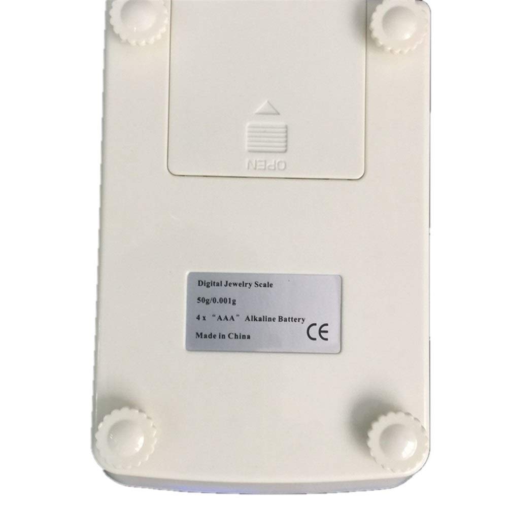 Wagi, cyfrowe wagi kuchenne, przenośna cyfrowa elektroniczna waga kuchenna, 50g 0.001g Cyfrowa waga elektroniczna 0.001g Precyzyjny LCD Cyfrowa biżuteria Diamentowa waga Laboratorium Liczenie karatów