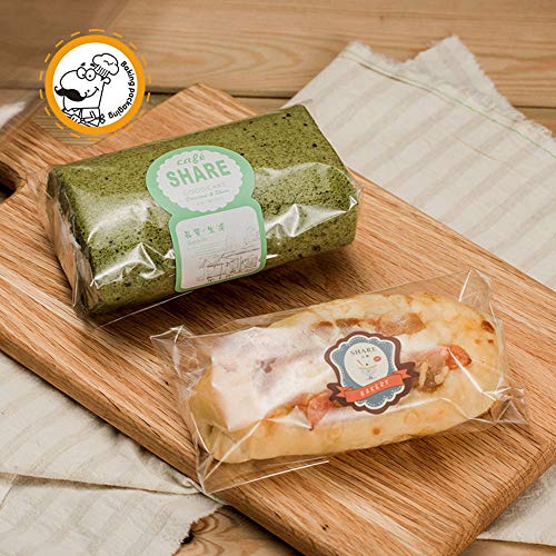Image of Cellophane Packaging Sheets, 300 PCS 11.8x11.8inch Cellophane Paper Sheet for Bread Cakes Desserts, Cellophane Wrap Packaging Convenient for Store Take-away Pastry by FUNZON FH031 (300 Pcs)