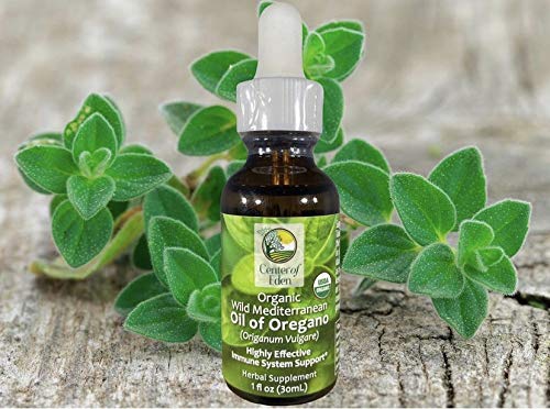Center Of Eden, Wild Mediterranean Oil Of Oregano, Certified Organic, 76%+ Carvacrol, Herbal Supplement For Immune Support, Vegan, Non-Gmo, 1 Oz (Approx.450 Servings) #TOP3