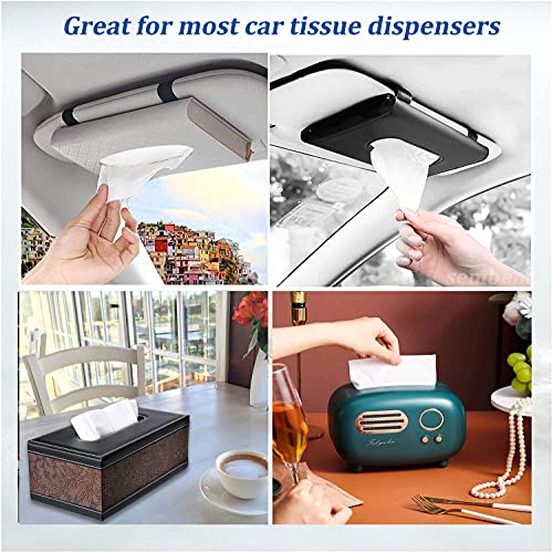 Car Tissue, Auto Visor Tissue Refills For Car Tissue Case, Napkin Holder Refill, Nice Tissue For Sun Visor Box, Car Travel Tissues, Soft And Smooth, 3-Ply, 12 Packets, 360 Sheets #TOP1