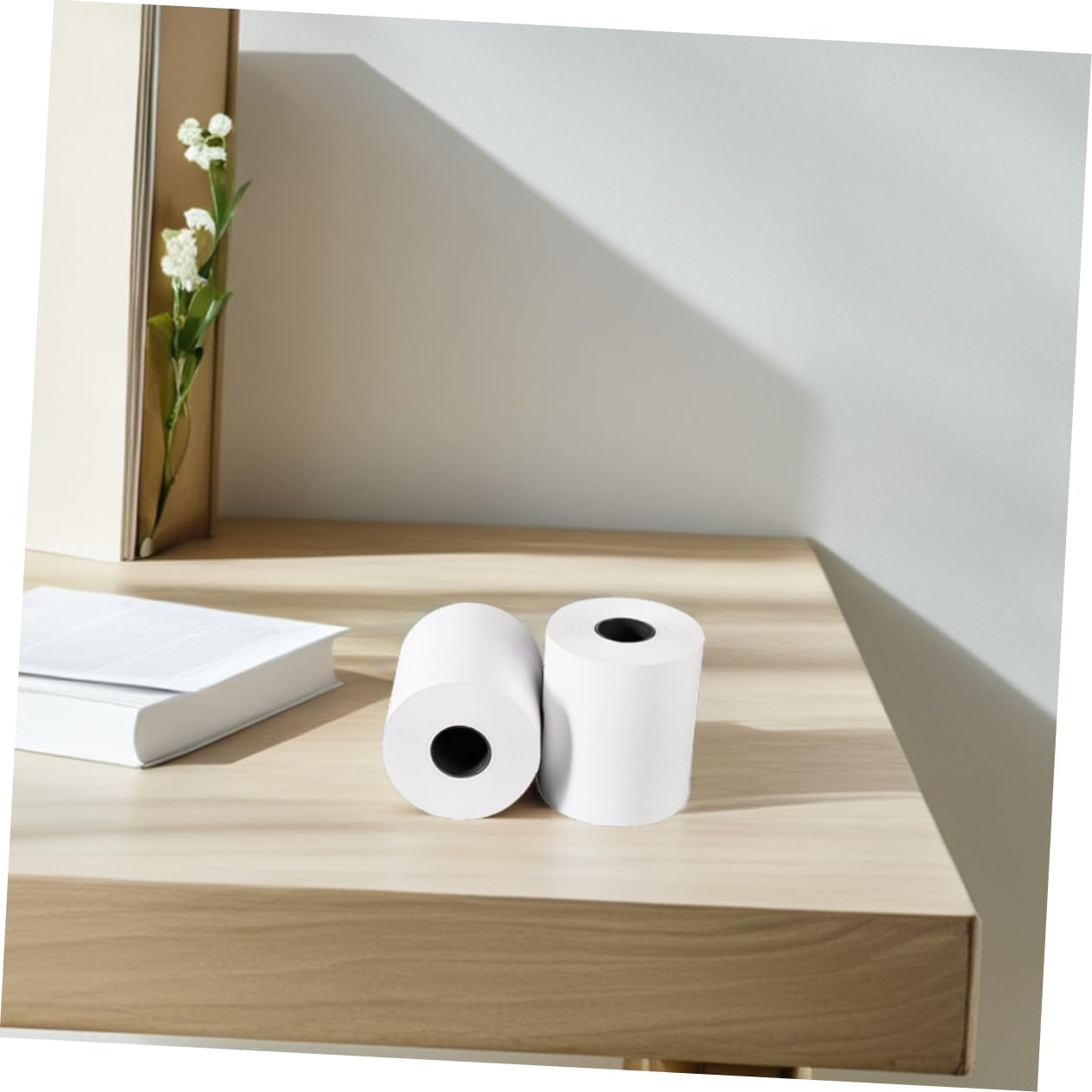SOIMISS 10 Rollos Papel Térmico para Impresoras de Recibo de Compatible con Múltiples para Supermercados y Tiendas de Trabajo Simplificado
