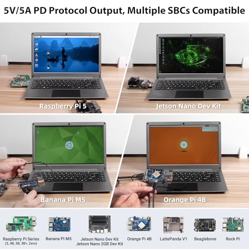 Image of ELECROW 15.6 Inch Portable Monitor with Keyboard, Lapdock Display with Built-in Battery & RPi5 Adapter, 1080P FHD IPS USB C Computer Monitors Compatible with Raspberry Pi, PC, Phone, Mac, Game Console