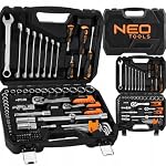 NEO TOOLS – NEO TOOLS 100-teiliger Schlüsselsatz 1/2", 1/4 Zoll im Koffe