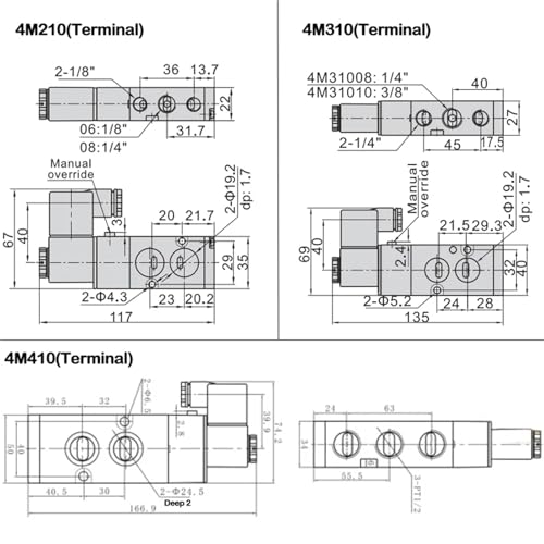 Électrovanne pneumatique électrique 4M210-08 résolvant les fuites d'air - 4