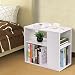 Sandinrayli White 2 Shelf Side End Table Chair Side Sofa Table Living Room Furniture