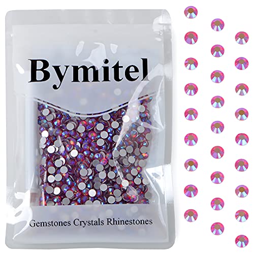 Image of 1440pcs Nail Rhinestones Glueless Round Crystal Flat Crystal Rhinestones for Jewelry Making with One Pen (SS20 1440pcs, Siam AB)