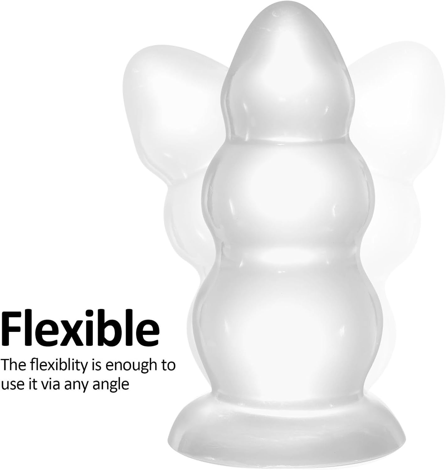 Super Huge Thick Anal Plug Large Butt Plug Set Anal Sex Toys for Women/Men Master,Strong Suction Cup Anal Opening Trainer G-Spot Dildo Butt Stretcher for Advanced Anal Player - Clear
