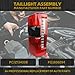 Dasbecan Tail Light Assembly Halogen Compatible With 2023-2025 Ford F250 F350 Super Duty (W/Blind Spot) Taillight Rear Lamp Left Driver Side Replace PC3Z13405B