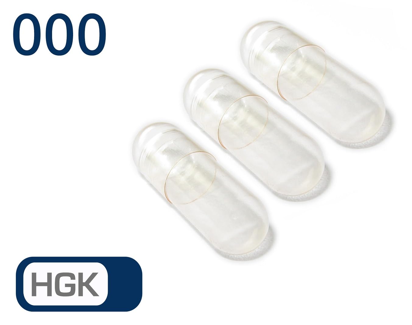 HGK Leerkapseln Gelatine | Gr. 000 transparent | 5000 Stück