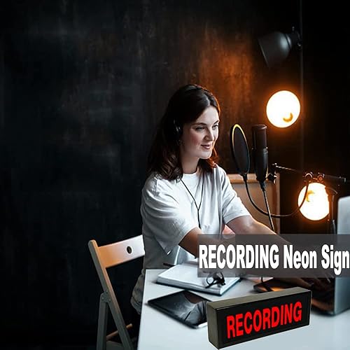 Miniatura 4 de Caja de luz de pared LED de grabación, letreros de luz de neón, con control remoto, ganchos, muchos modos de iluminación, alimentación por batería o