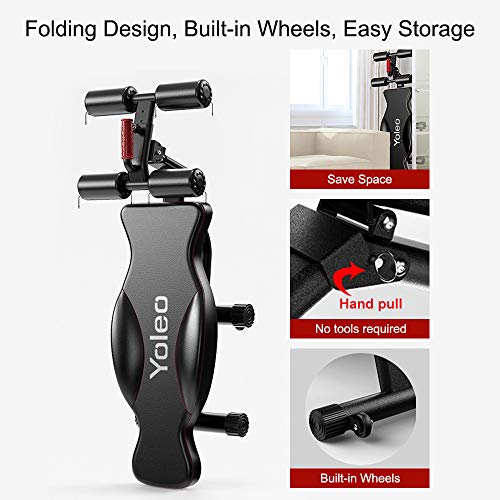 YOLEO Adjustable Weight Bench - Foldable Workout AB Bench for Home Gym, Incline/Decline/Flat Perfect for Bench Press, Sit-ups, Leg Lifts, Full Body Fitness