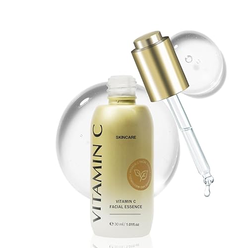 Suero de vitamina C para rostro con ácido hialurónico, aumenta el colágeno de la piel, iluminador, antioxidante, antienvejecimiento, hidrata y