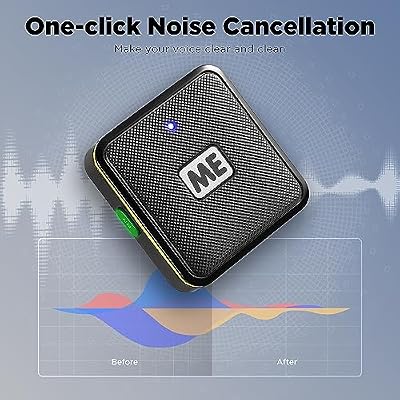 Wireless Lavalier Microphone for iPhone iPad Phone, MFi Certified, Noise Cancellation, Gain Control, 196ft Transmission, Wireless Lapel Podcast Microphone Mic for Video Recording Vlog Live Streaming