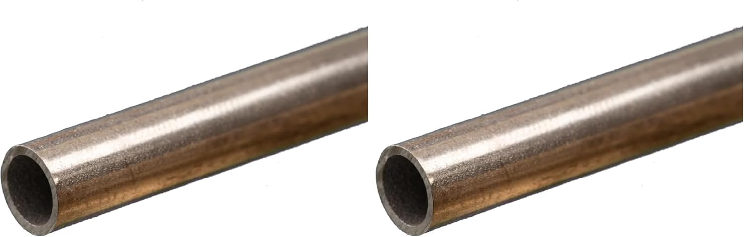 K&S 9811 Round Aluminum Tube, 9mm OD x 0.89mm Wall x 300mm Long, 1 Piece, Made in The USA (Pack of 2)