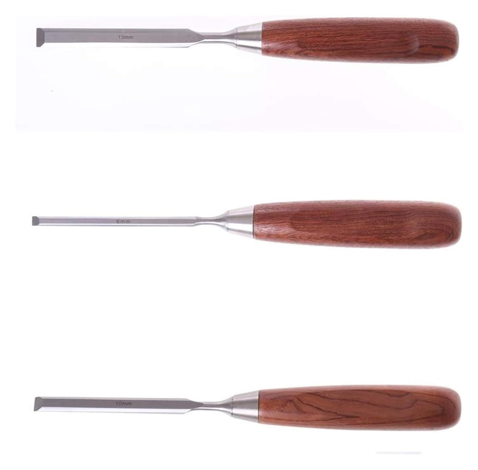 Set di scalpelli in Legno da 6 Pezzi per sculture in Legno, in Acciaio al Cromo vanadio, per lavori di falegnameria Professionali, in Scatola Regalo in Legno.