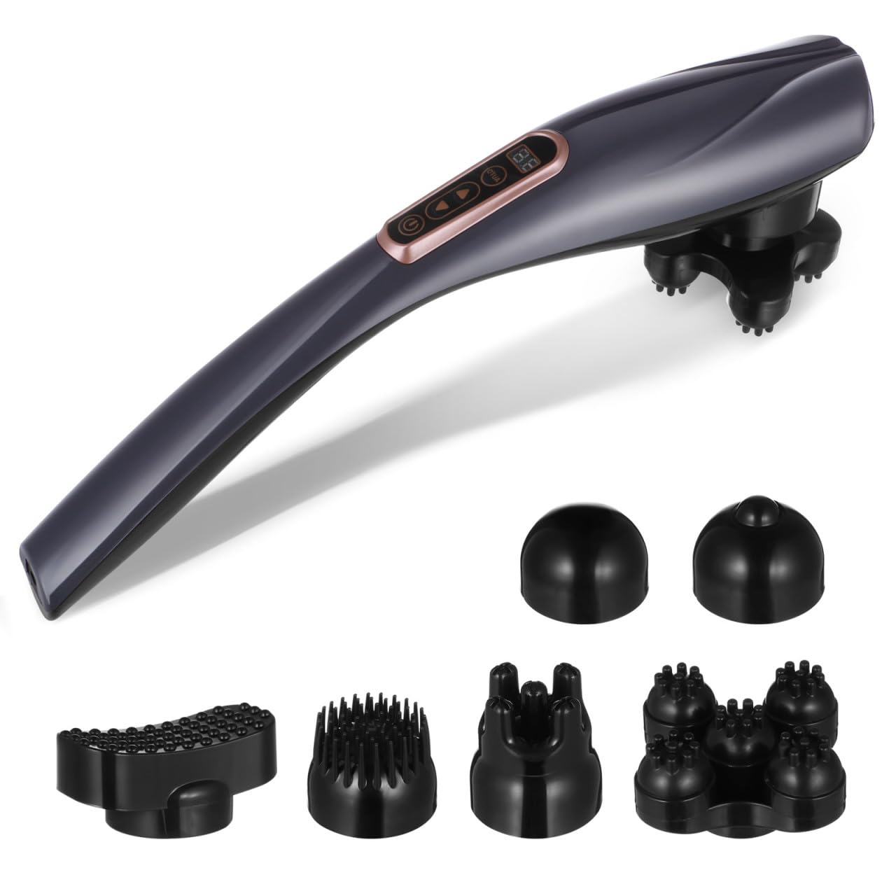 VANZACK Massaggiatore Elettrico Portatile in Abs per Massaggio Completo del Corpo a Forma di Delfino Rullo, Design Ricaricabile da 2000mah per Gambe e Addome
