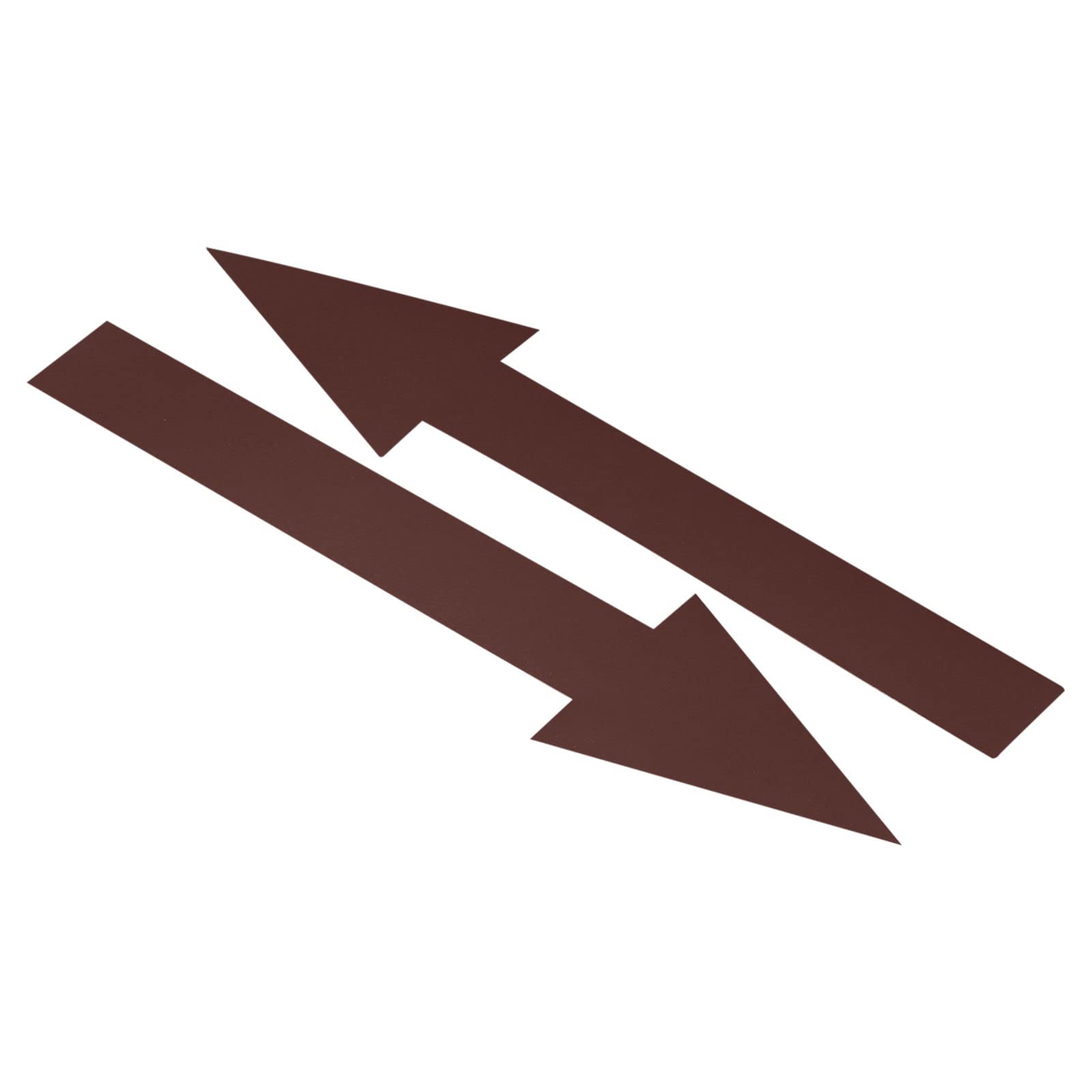 PATIKIL 8"x2" Arrow Sticker, 30 Pack PVC Removable Self Adhesive Waterproof Large Arrow Sign Floor Decal Wall Marking for Road Instructions, Brown