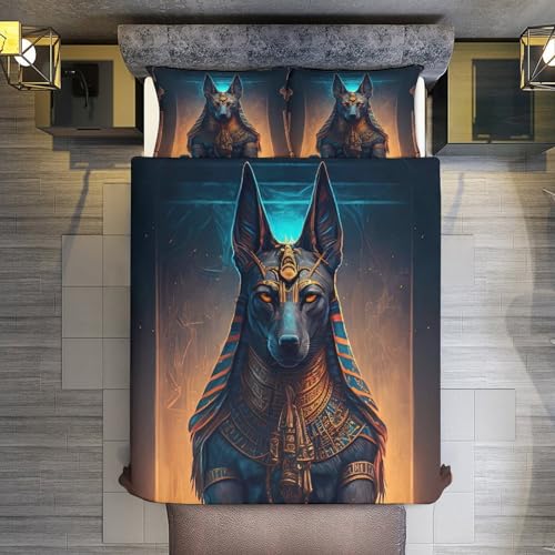 Parure de lit Anubis en microfibre de qualité supérieure pour grand lit double - 5