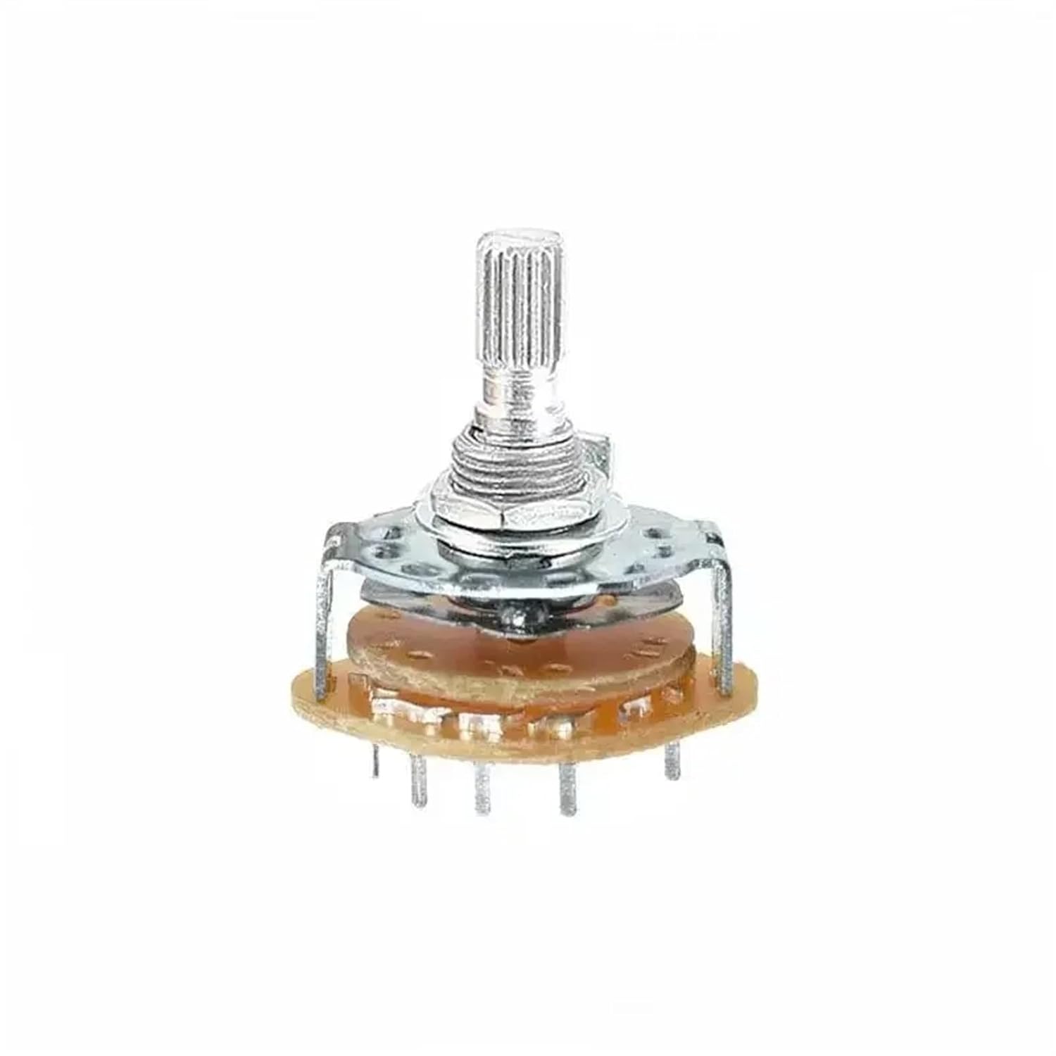 2PCS RS25 Shaft Panel Mount 1P11T 2P4T 2P5T 2P6T 3P3T 3P4T 4P3T Rotary Switch Selector Band(2P4T)