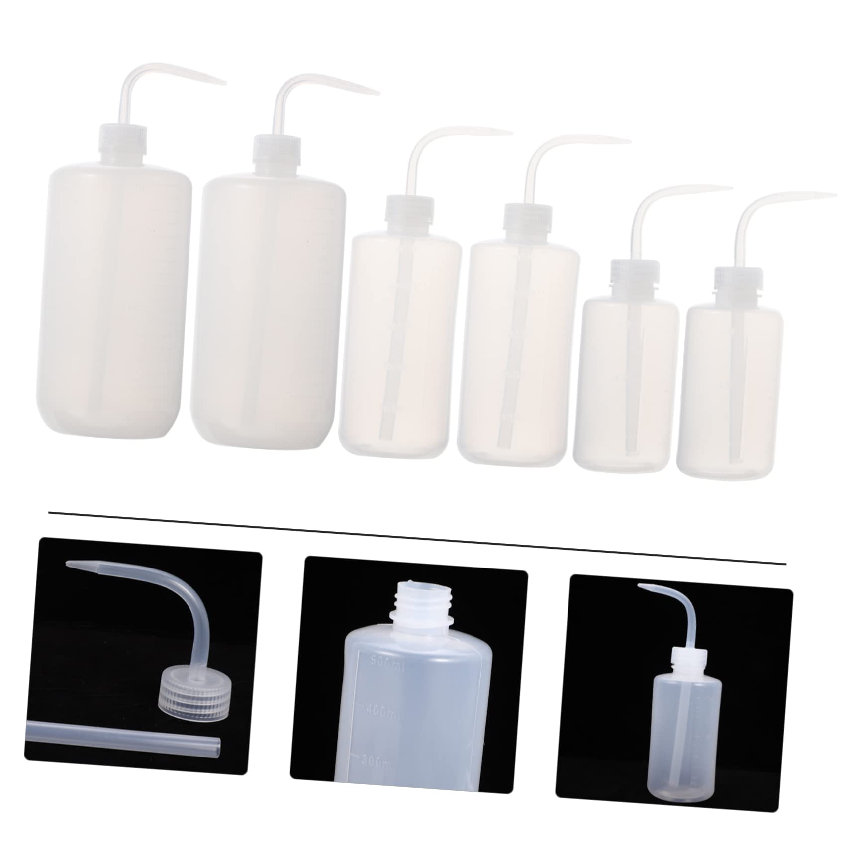 iplusmile 12piezas Botellas De Riego De Boquilla Curvada y Escala para Jardinería y Cuidado De Plantas