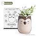 Apa la Papa, Porcupine Animal Ceramic Planter for Indoor and Outdoors, 3 x 3 x 4 in., Cute Hand Painted Designed in Argentina, Convenient Drain Hole