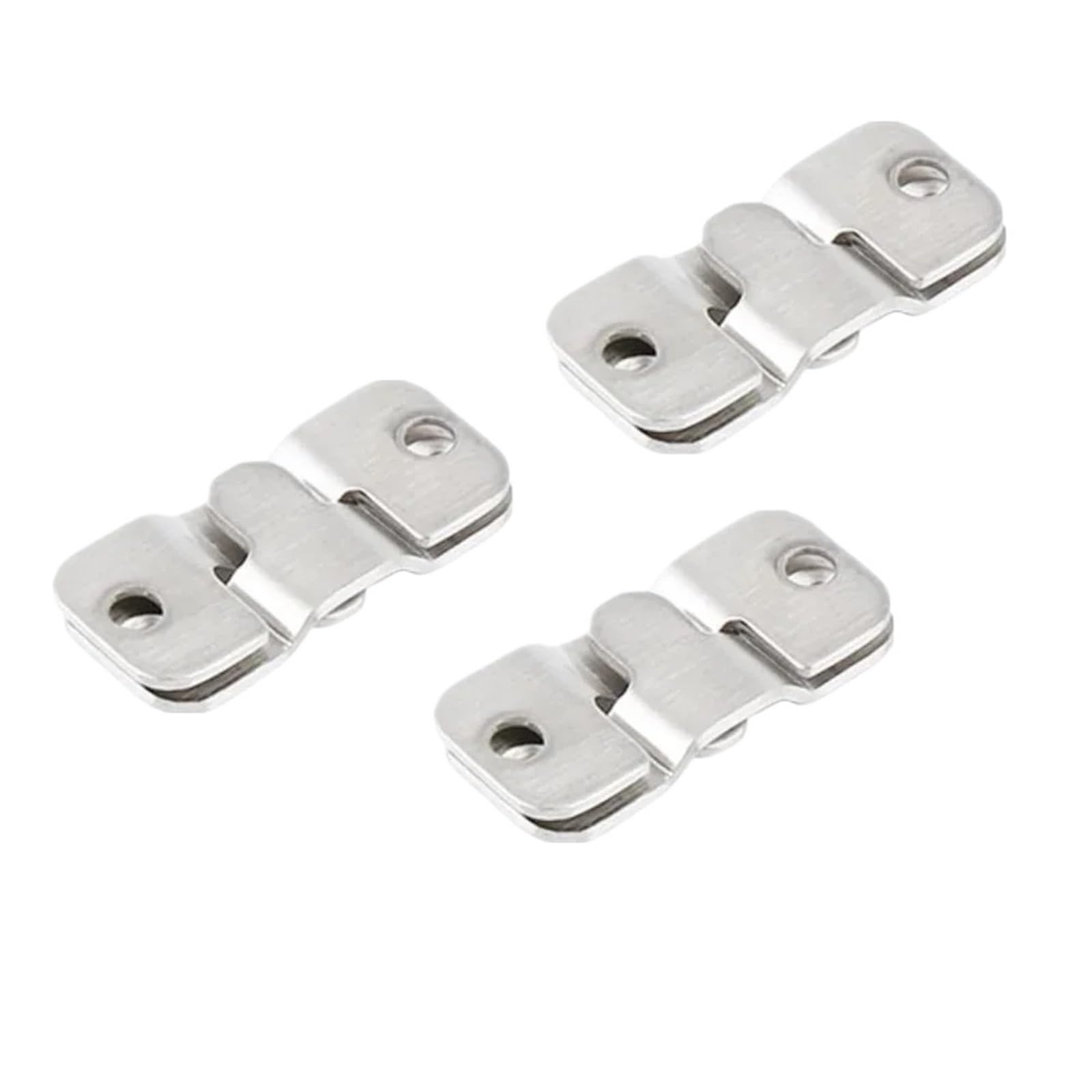 Kxaoxgrc S- 10 Set(Silver) Stainless Interlocking Flush Mount Brackets, Multicolor Flush Concealed Mount Brackets 10/30 Set Stainless Steel Interlock Hangers(S- 10 Set(Silver))