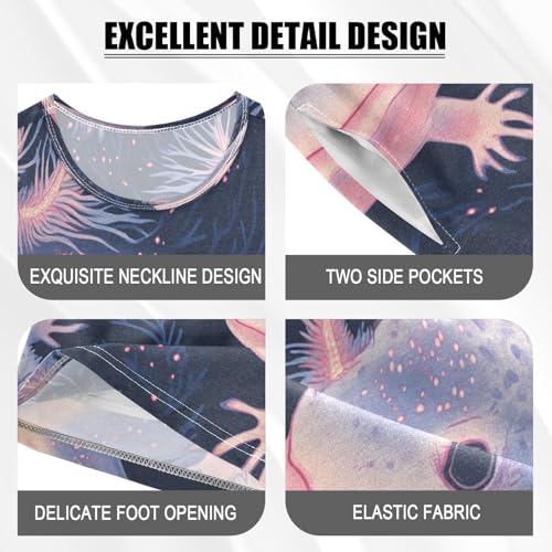 Pajama Sets Short Sleeve Aquatic Creatures with Glow Soft Cotton Summer Sleepwear 2 Piece PJS Size 5-14T3