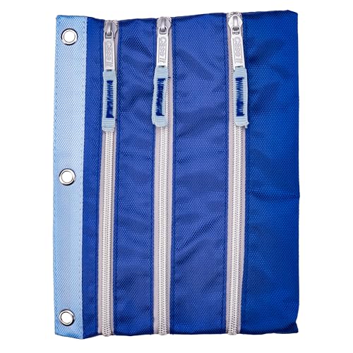Image of Case-it Tri-Zip Pencil Case | 6-Pack | 5 Colors | PLP-180-C Assorted Colors