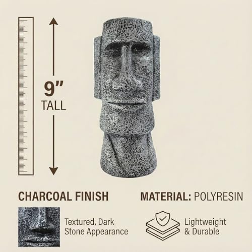 Escultura Estatua Moai Isla de Pascua 9 pulgadas Mediana miniatura 5