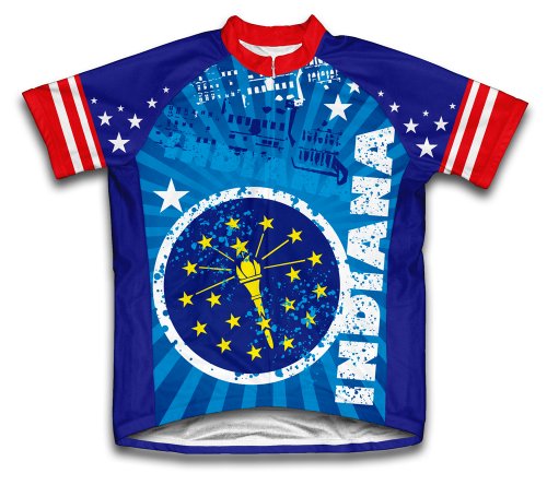 ScudoPro Indiana Short Sleeve Cycling Jersey for Men - Size 4XL Blue