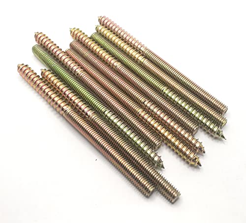 Image of Hanger Bolt M8x120 Double Headed Bolt Self-Tapping Screw for Furniture 10Pcs