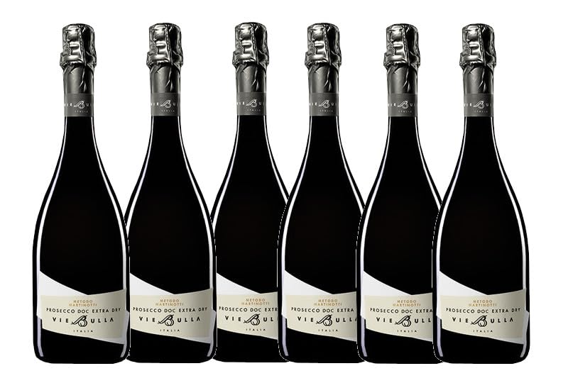 VieBulla Prosecco DOC Extra Dry Metodo Martinotti 100% Glera Offerta 6 Bottiglie da 75 cl