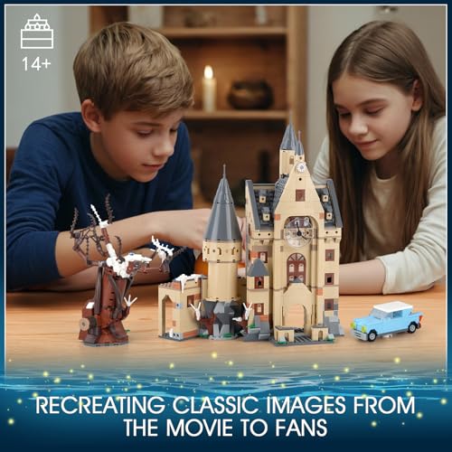 Image of Vziimo Magic Clock Tower Building Set, Creative Castle Mini Building Blocks Kit for Fans, Collectible Castle Model Toys Gifts for Adults Teens 14+ (1305PCS)