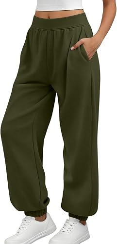 Womens Casual Pants Loose High Waist Joggers for Workout and Gym