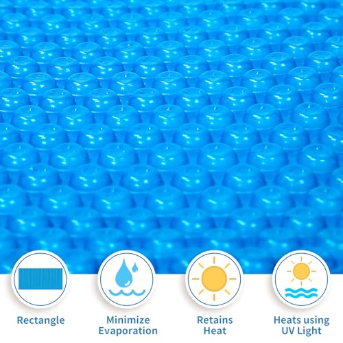 Outvita Heavy Duty 8 Mil Blue Solar Pool Cover for Above-Ground and In-Ground Pools