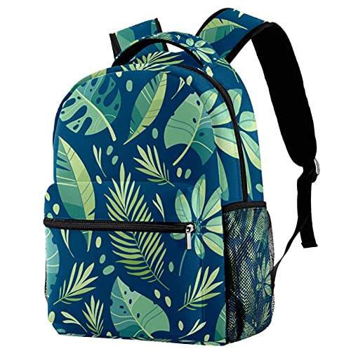 Sac à dos de voyage tropical avec porte-bouteille pour campus et loisirs